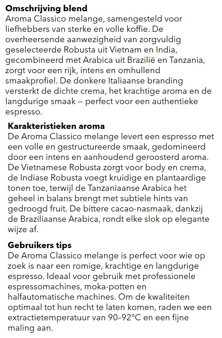 beschrijving classico