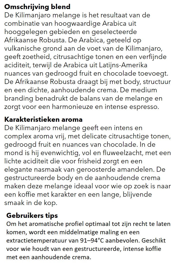 beschrijving kilimanjaro